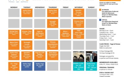 February 2022 INVIVO Class Schedule