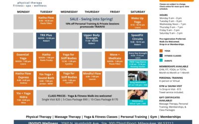 April 2023 INVIVO Wellness Class Schedule